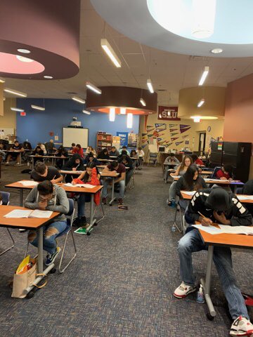 AcademyHH's tweet photo. Our babies concentrating on the ACT Testing. https://t.co/vUifqeGVyD
