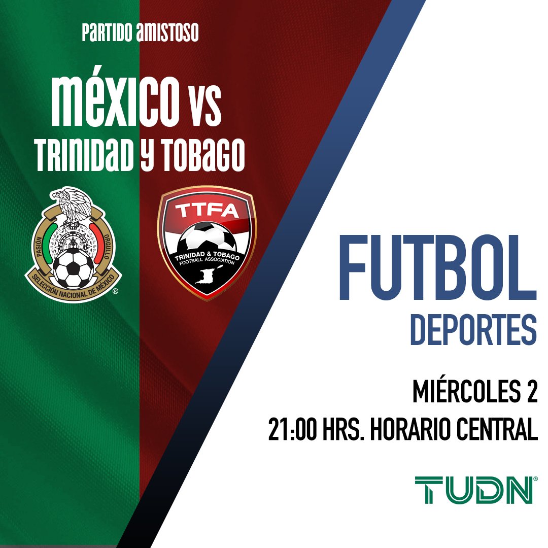 CablecomMX's tweet image. ¡El equipo tricolor se enfrenta a Trinidad y Tobago en un partido amistoso! Vívelo por @TUDNMEX. ⚽