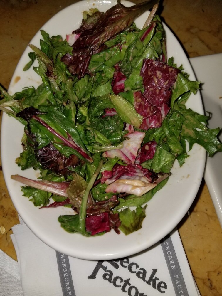srusso1997's tweet photo. Love when my salad comes and it’s completely Wilted.  Thank you @Cheesecake https://t.co/YZzwKT98GM