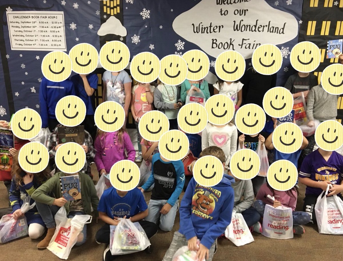 SchantzDanielle's tweet photo. We had so many book sponsors and those that gave extra that every kid was able to pick out a $5 book from the book fair!! 27 excited kids left with a book today!! #welovetoread #scholasticbookfair #iwontheteacherprize #booksandcoffee #trfprowlers https://t.co/0EO3jLRoHy