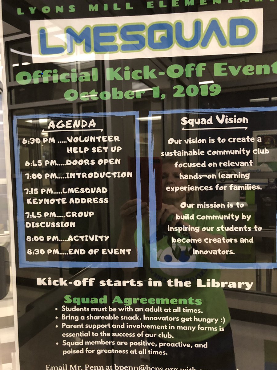 LyonsMill's tweet photo. #LMESQUAD Our mission is to build community by inspiring our students to become creators & innovators @LyonsMill @LMESRobotics Kick-Off Event hosted by @MrPenn31 Family Event-Building Community One Family at a Time @BaltCoPS https://t.co/Oi09J2tx43