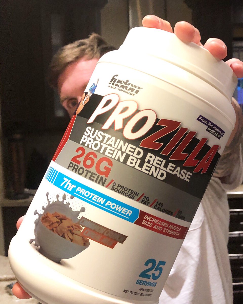 The new <a href="/fusionmuscle/">Fusion Muscle • Performance</a> #PROZILLA #protein just launched and you are gonna fricken love it. Especially Cinnamon Crunch Cereal Milk! 🤯