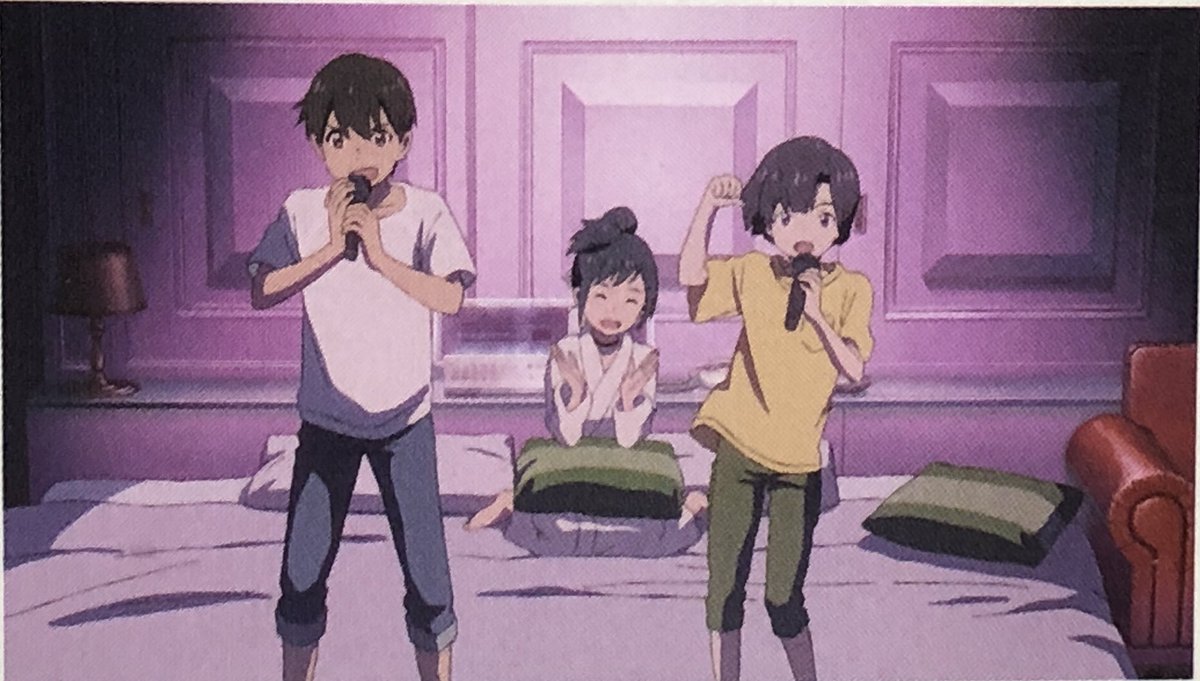 Naoka Twitterren 天気の子 陽菜の恋の歌い方が可愛し 帆高と凪が歌っている後ろの陽菜の手拍子してしながら可愛いすぎる