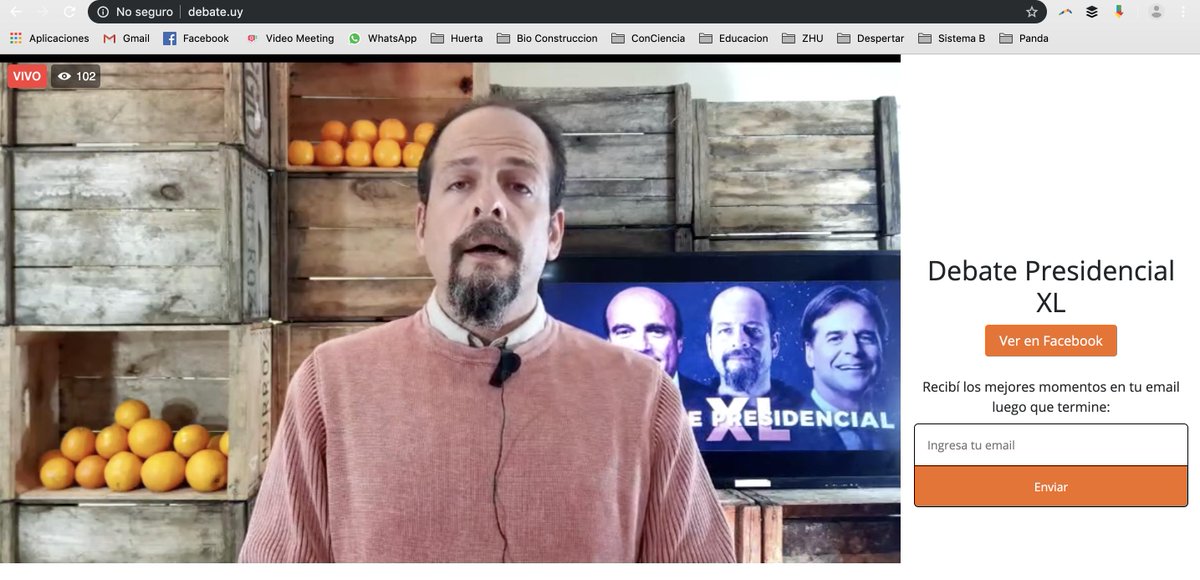 LuAsulaia's tweet photo. @PDigitalUy En este momento #DebatePresidencialUy  en formato innovador y disruptivo. Excelente iniciativa de @PDigitalUy @Danielinnmentor @JustinGraside https://t.co/aRPJwZn0TX
