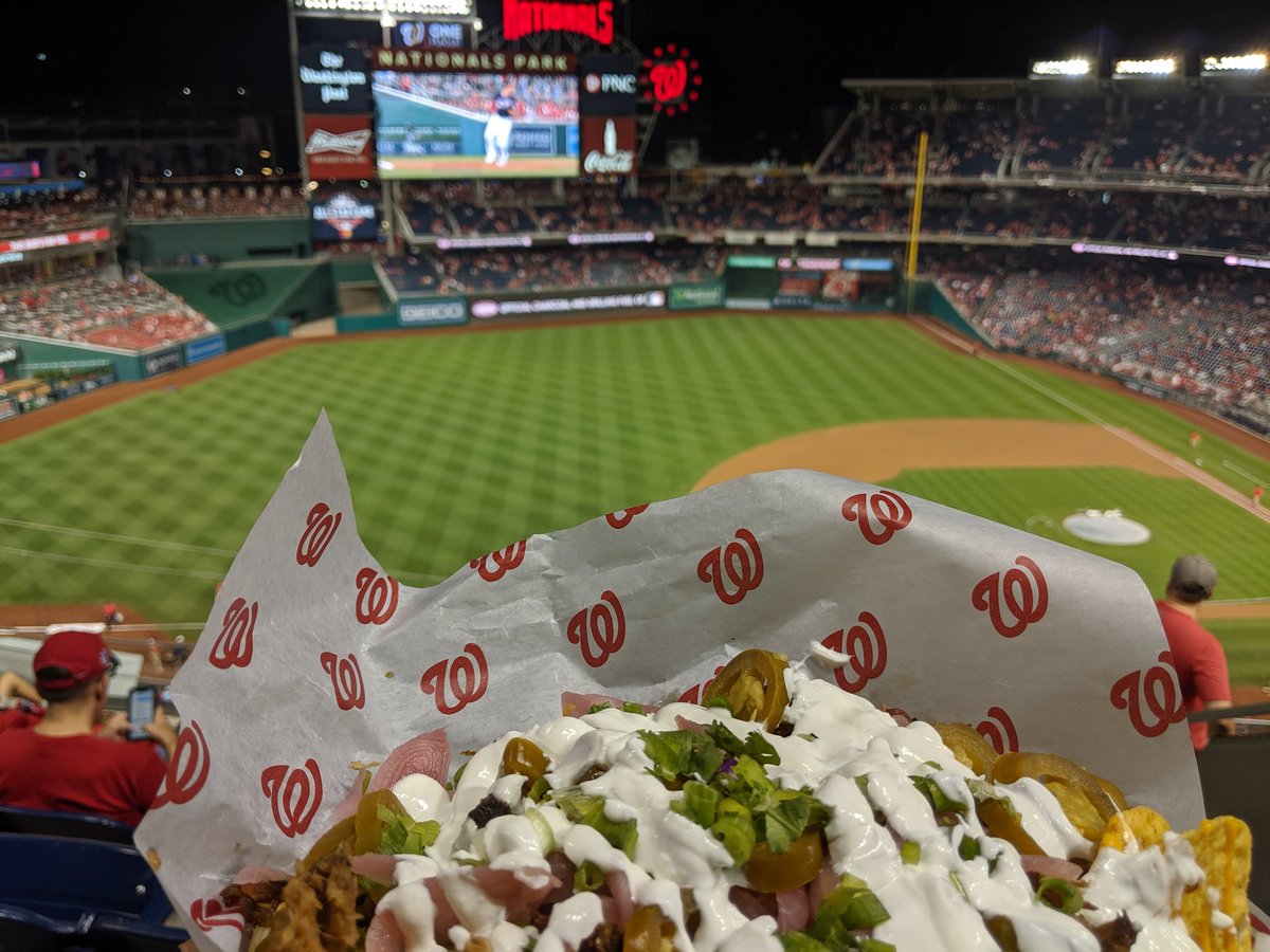 yennylouie's tweet photo. It's October!! @Nationals are in the playoffs, @WashMystics are playing for a championship and @Capitals start their season tomorrow!! #NachosAndPlayoffs #LetsGoDC #OnePursuit https://t.co/GCGx551FCs