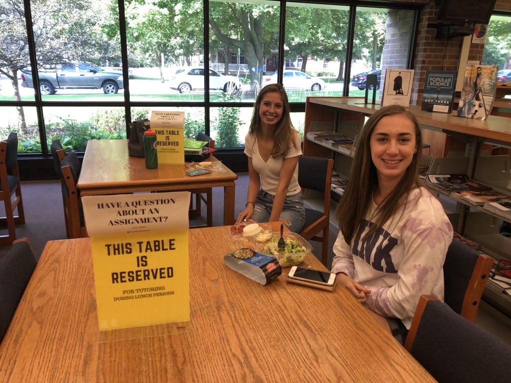 GHSLibrary304's tweet photo. Peer tutoring is now open in the library! Tuesday’s and Thursday’s during all lunch periods. https://t.co/z8O0bVq3M7