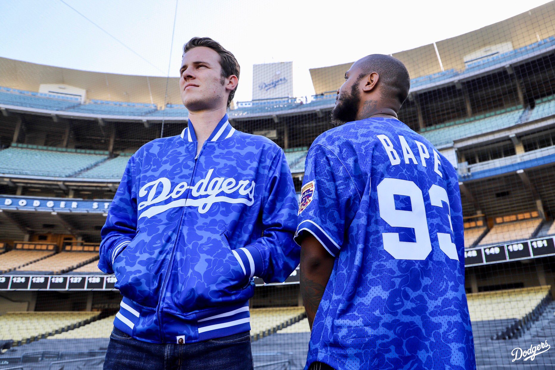 bape x mitchell and ness dodgers