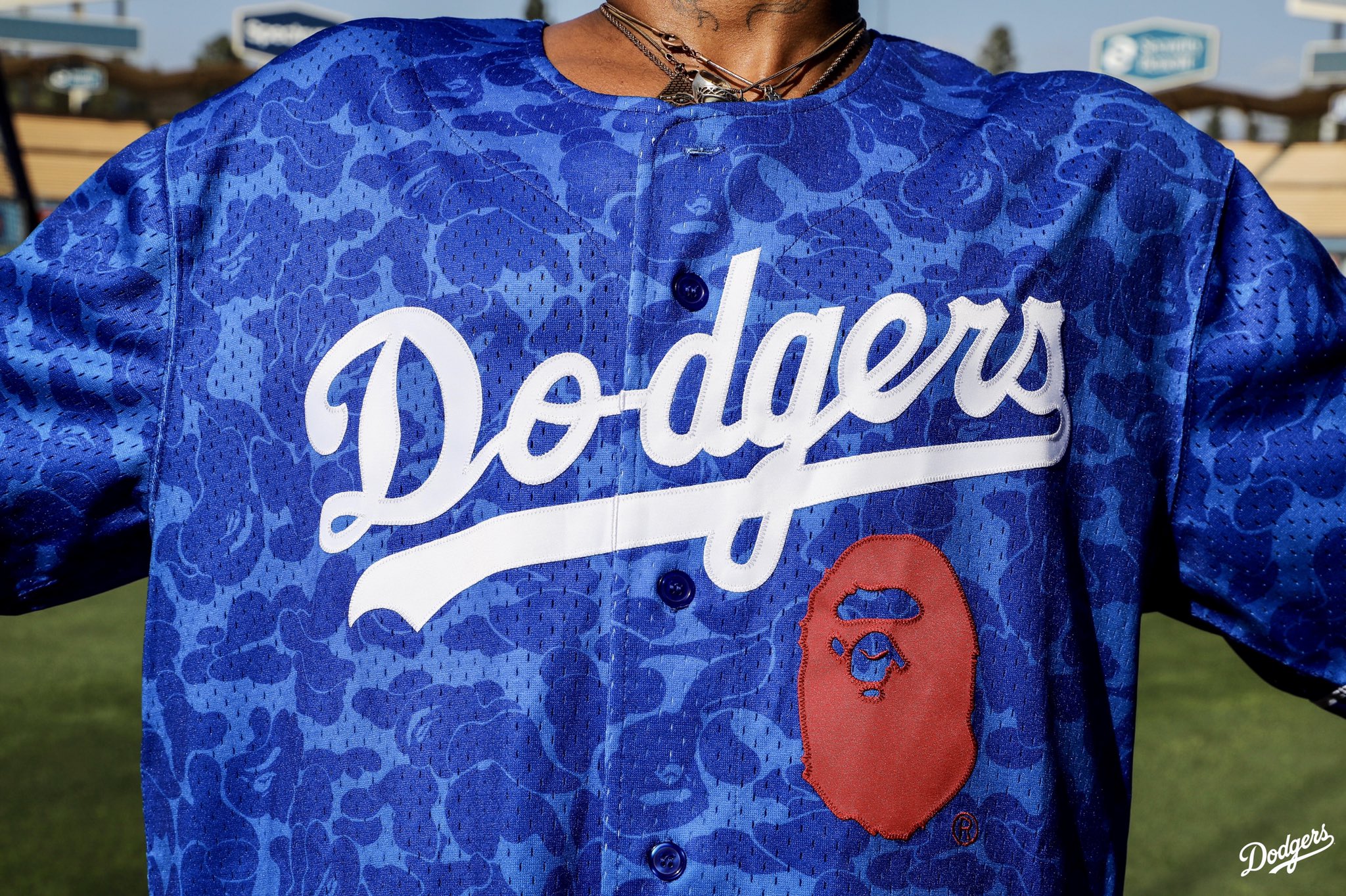 bape dodgers jacket