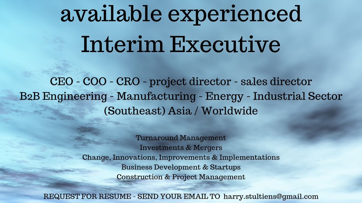 consultdustry's tweet photo. I AM LOOKING FOR JOB or INTERIM MANAGEMENT PROJECT Southeast Asia; Thailand, Malaysia, Vietnam, Indonesia, Philippines, SG, country manager, general manager, project manager, sales manager, B2B engineering/industrial sector, resume contact email (in image) https://t.co/2Meah30ks9 https://t.co/KVr7KSA7kn
