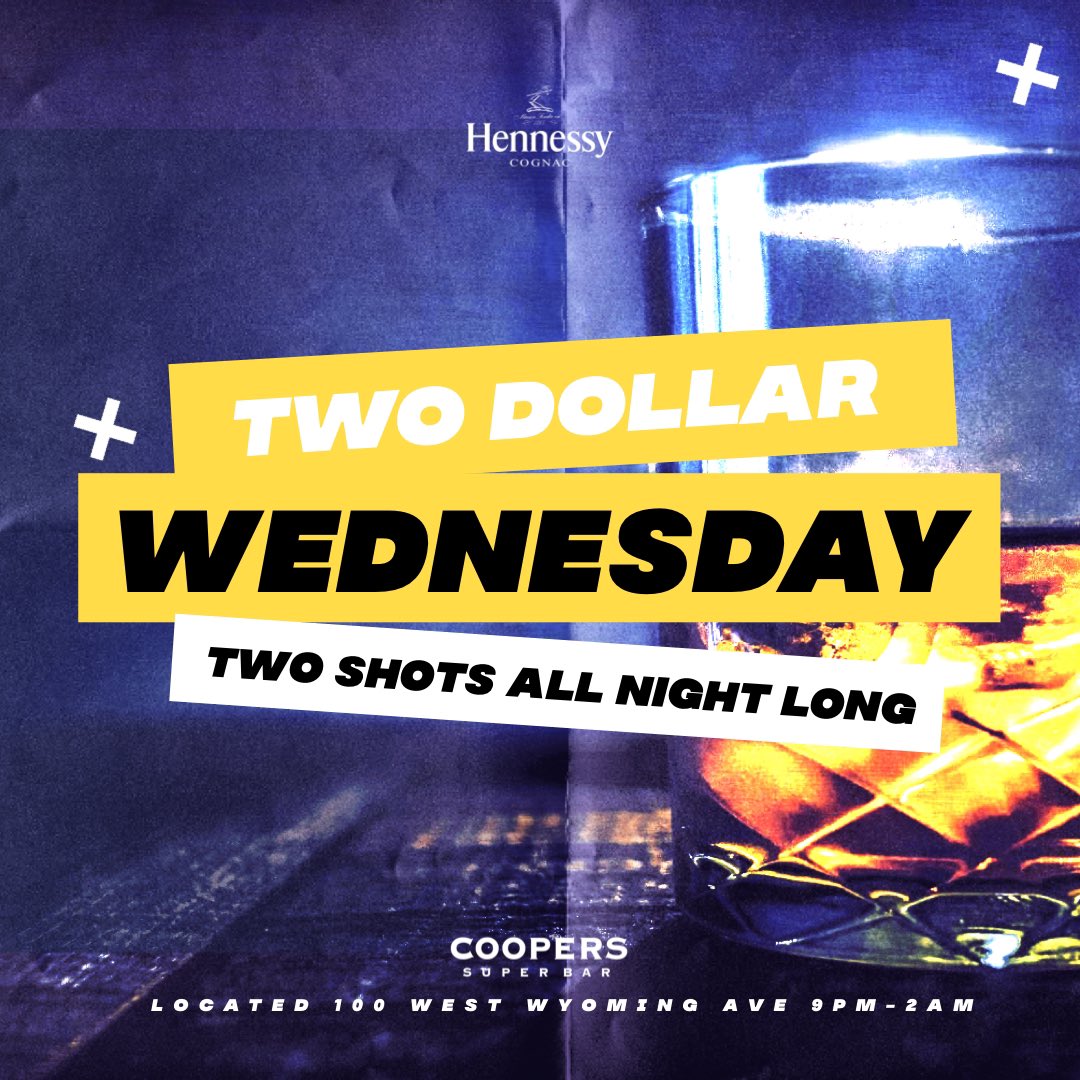 Mr_Rite215's tweet photo. COOPERS TOMORROW NIGHT!! $2 WEDNESDAYS!! ALL SHOTS ARE $2 ALL NIGHT LONG! BY @_just_bee_ @snoogcarter @shaihool MUSIC BY @djpro215 POWERD BY @kingflirt_ @mr_rite215 https://t.co/MzPlfqU8R1