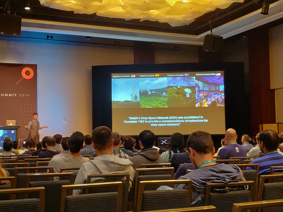 BigDataPilot's tweet photo. Last talk of this years #KafkaSummit is provided by @NASA about out-of-this-world applications https://t.co/lgoZPrVYRK