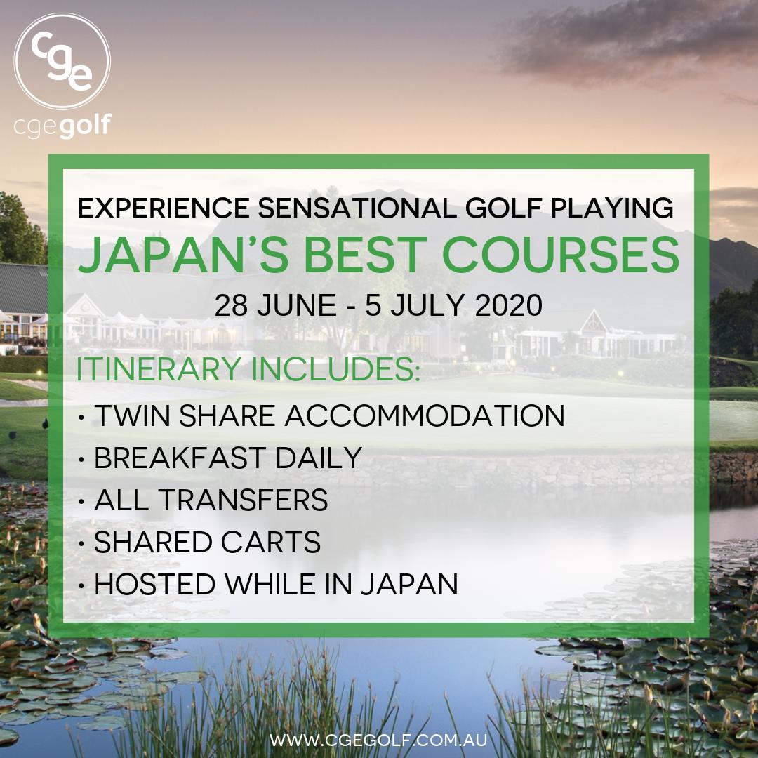 An incredible 8 day golf experience in Japan not to be missed!
After playing 5 rounds of golf on stunning courses why not extend your time &amp; visit more of this beautiful country to add to a sensational experience in the Land of the Rising Sun. 
#japan #golf #cgegolf #travel #2020
