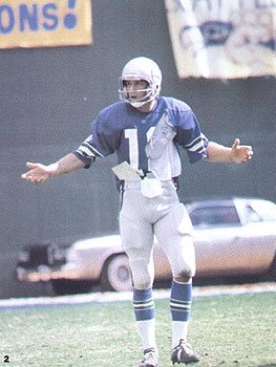 Super70sSports's tweet photo. Jim Zorn looks to the sideline in confusion upon realizing his jersey is half gone and there’s a fucking car on the field. https://t.co/PTl5j0WDk5