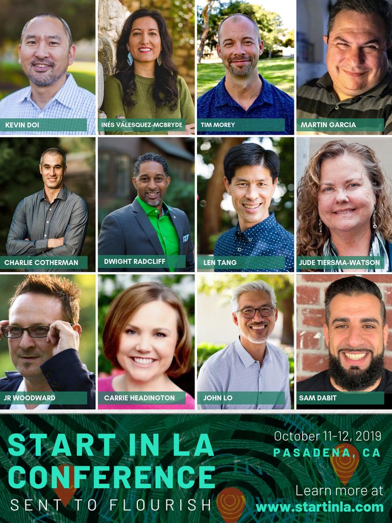 FullerCPlant's tweet photo. #StartinLA Speaker Spotlight: @cotherman_e, @pastorrad, and @INESmcbryde will discuss the ways in which theology drives a thriving church planter. Join us for a church planting conference on Oct 11-12 centered on being #SentToFlourish! Register here: https://t.co/ZqSVVaiJcZ https://t.co/Kg6jXu8NCu
