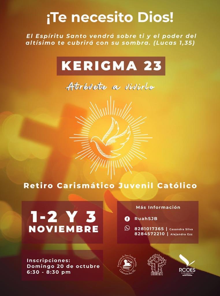 RUAHSJB's tweet photo. ¡Atrévete a vivirlo! 🤩
RUAH-KERIGMA 23 🤭  

El Espíritu Santo vendrá sobre ti... 🕊🔥

¿Que estas esperando? ¡El te esta llamando! 

Este 1,2,3 de Noviembre te invitamos a vivir una experiencia única y diferente de encuentro con Dios vivo... 🥰 https://t.co/u5ThPSw0hP