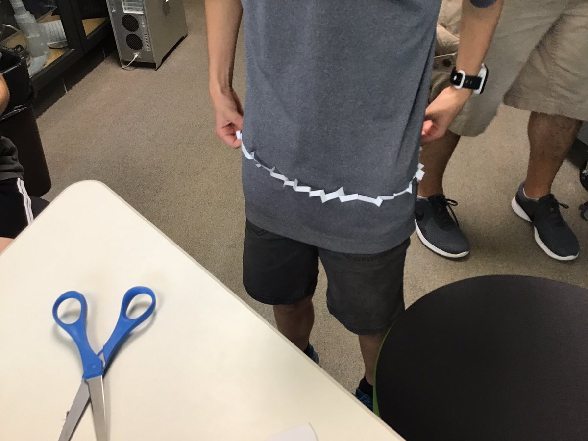 MsGWTech's tweet photo. Kicking off maker month with #WE36 Ss-Can you fit yourself through an index card? #skpride #makerplaces https://t.co/gusXZt9oVc