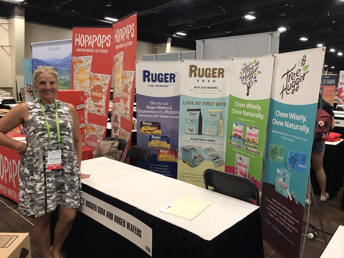 TreeHuggerGum's tweet photo. @UNFI Vegas winter show set up day.  Betting the show is a big success for everyone .  Come see us and enjoy @RugerWafers and @TreeHuggerGum with deep show specials. https://t.co/unOE44mUk8