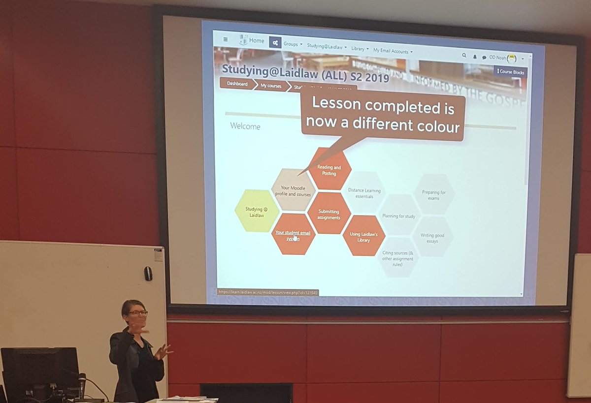 Cool display of a course with hexagons Naomi! #mootnz19