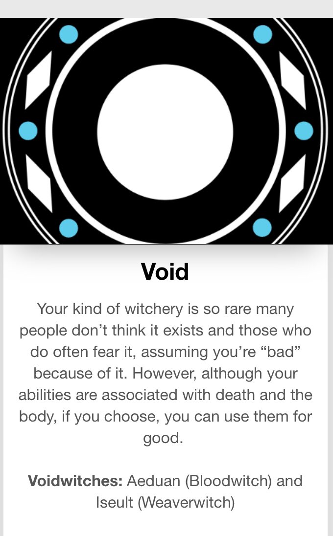 manes_olivia's tweet photo. #TruthwitchTuesday Number 5!! 

When I first got Void, I was a little confused bc it does not seem like me. I guess apparently it was meant to be since I got it EVERY single time I took a new quiz! Guess I don’t know myself as well as I thought😂

#WitchlandsBoxSet @stdennard https://t.co/wClCbojMfa