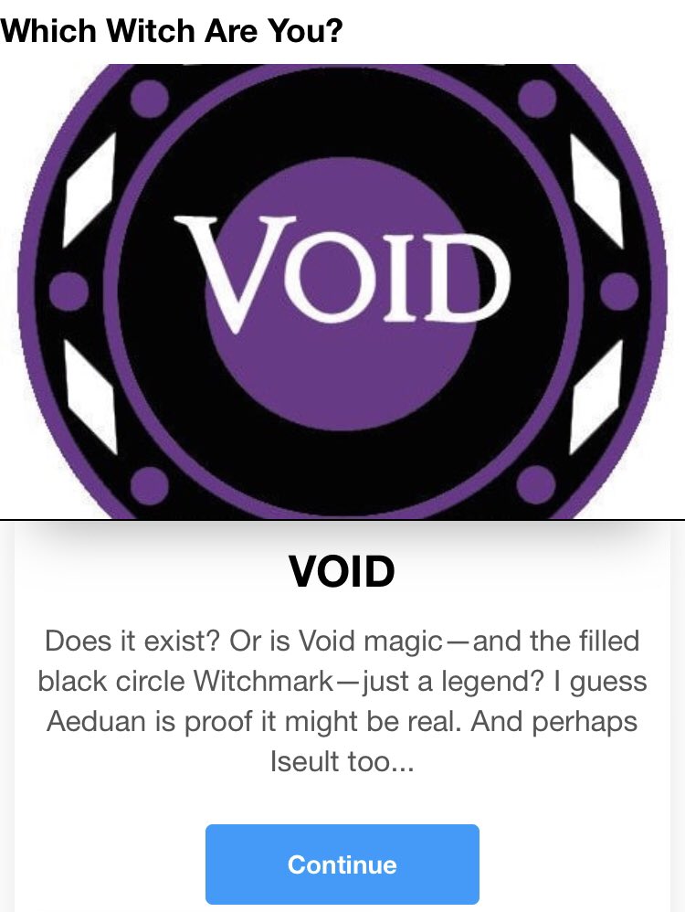 manes_olivia's tweet photo. #TruthwitchTuesday Number 5!! 

When I first got Void, I was a little confused bc it does not seem like me. I guess apparently it was meant to be since I got it EVERY single time I took a new quiz! Guess I don’t know myself as well as I thought😂

#WitchlandsBoxSet @stdennard https://t.co/wClCbojMfa