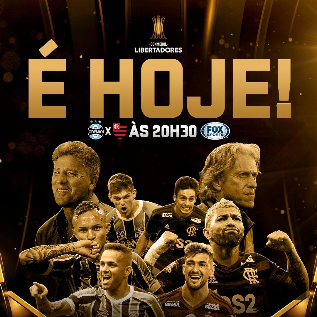 É HOOOOOJE! O BICHO VAI PEGAR! 🔥🏆 <a href="/Gremio/">Grêmio FBPA</a> e <a href="/Flamengo/">Flamengo</a> se enfrentam pela #LibertadoresFOXSports! Quem vai levar a melhor nesse duelo?