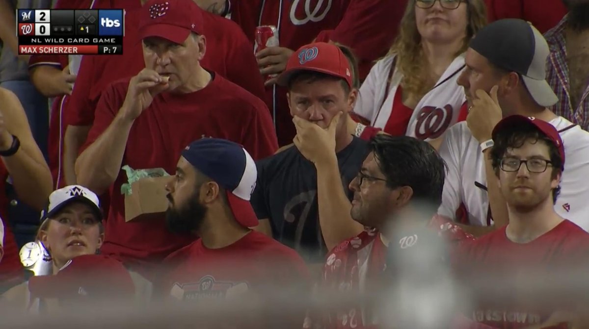 MLBONFOX's tweet photo. It took just 7 pitches for October faces to make an appearance... https://t.co/dMhDtSjvWN