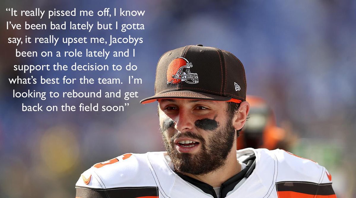 HeavyDump's tweet photo. Baker Mayfield on being benched: https://t.co/Qs2T1Fw99a