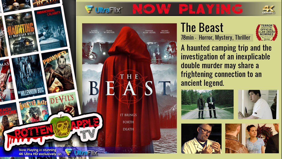Now Playing in stunning 4K Ultra HD on UltraFlix award winning Indie Horror Film The Beast