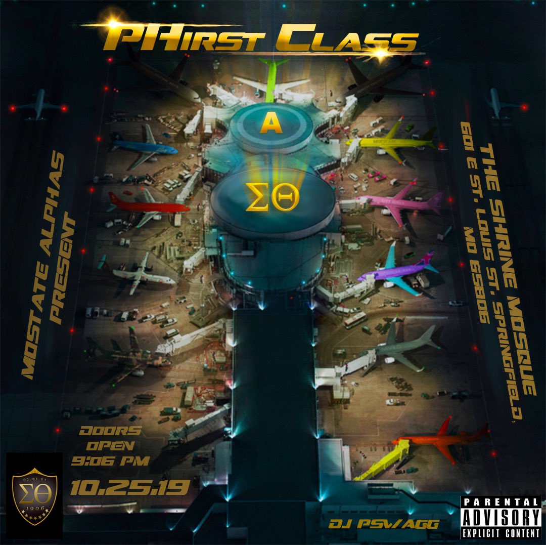 🎙”Attention all passengers, please buckle your seats belts💺its time for takeoff “❕🛫  PHriday,  October 25th we need all of Mo State to come kick it for the PHIRST Official Homecoming party of the year ❕Come in your Phlyist Attire 💧🕴🏾and come T’up with @mostatealphas.