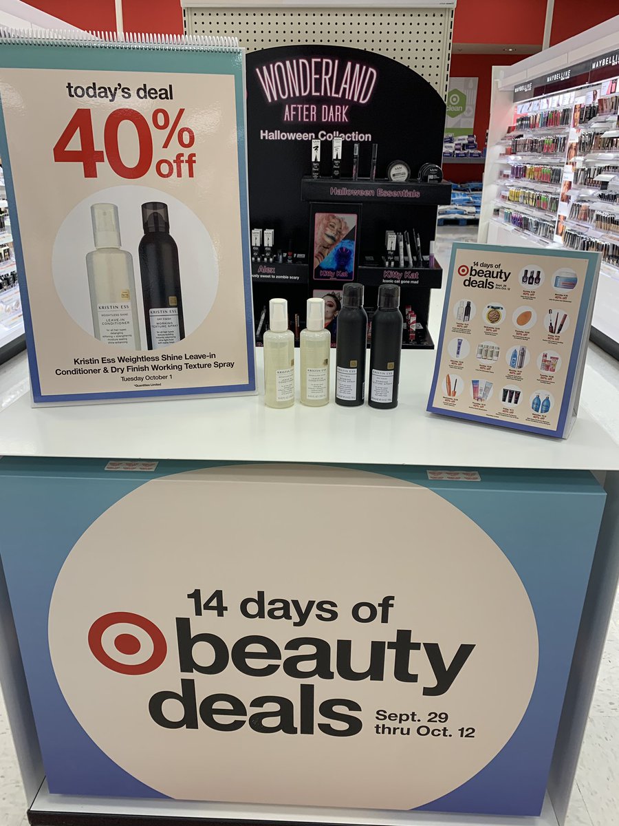14 days of beauty deals. Day 3: Kristian Ess weightless shine leave in conditioner and dry finish working texture spray only 40% off today. 11 days left to enjoy more beauty deals!!!