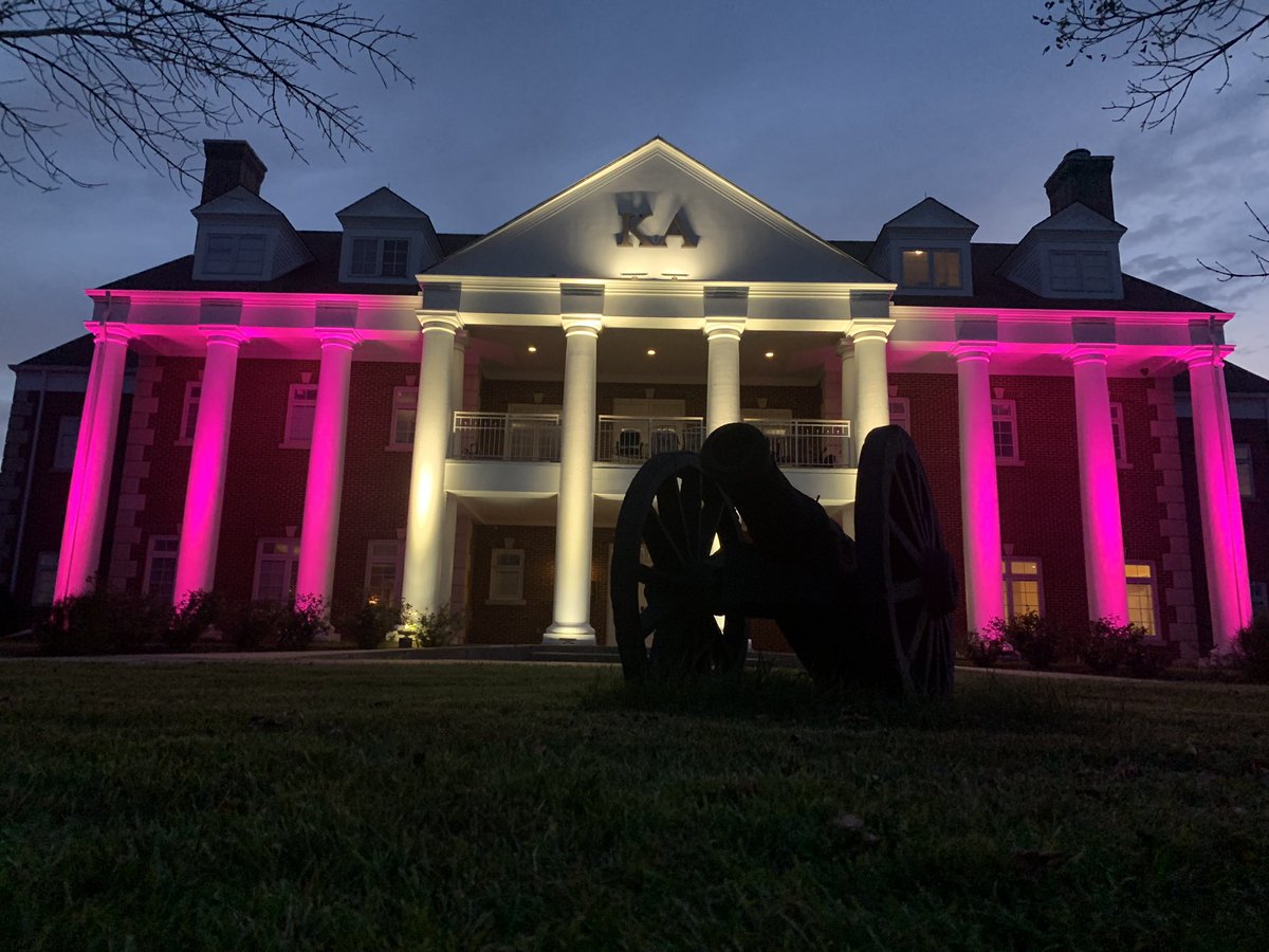 KA is thinking pink this October. It’s a very special month and hits close to home for some of our brothers. Breast cancer has effected a handful of our families, and the pink on our columns doesn’t begin to show our appreciation and respect for the battle those families faced.💖