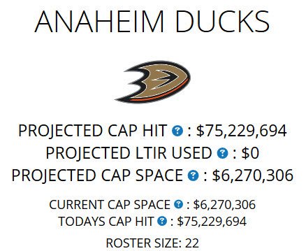 We've updated the Anaheim #Ducks with 