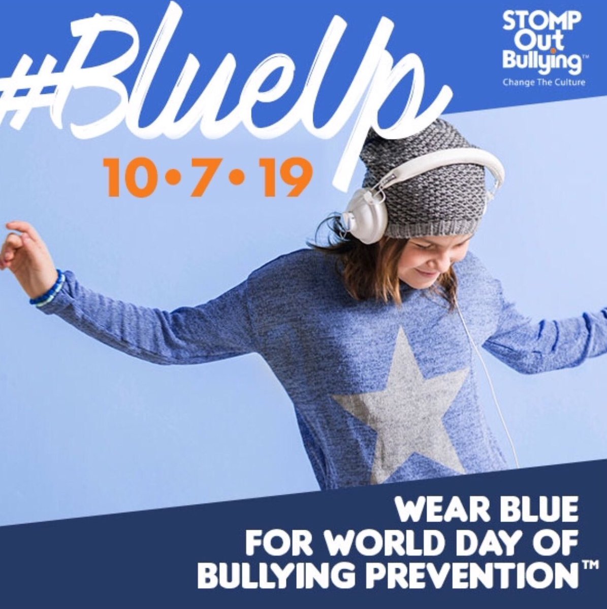 CSMSCounseling's tweet photo. Join us in solidarity to stop bullying and cyber bullying. We encourage staff and students to wear BLUE on Monday to promote bullying prevention awareness. https://t.co/52UYA2a6tM