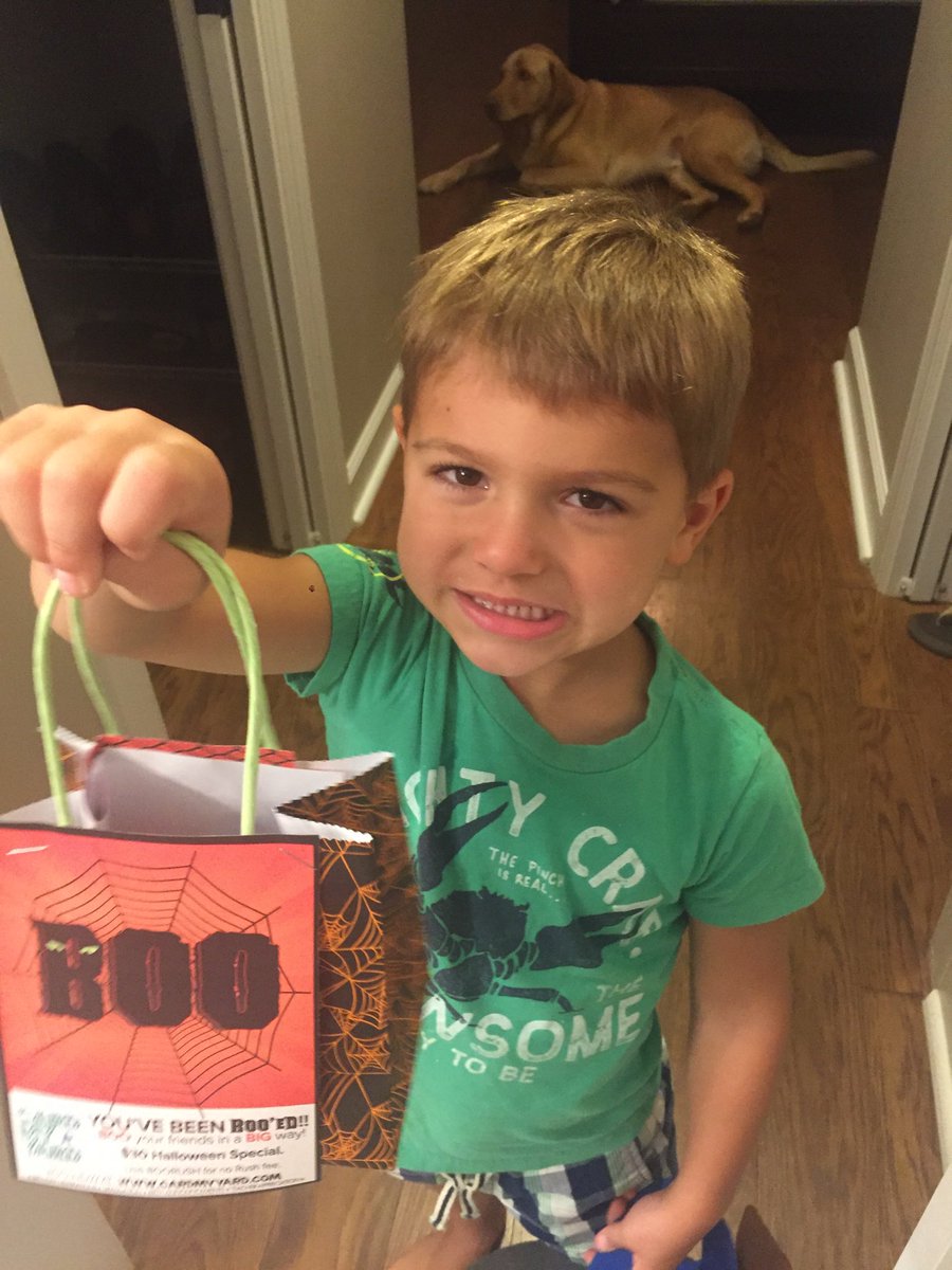 kbowmanmves's tweet photo. Check out card my yard! Came home to find that our yard had been Boo’ed and the kids were left with some special treats! 🕸 https://t.co/rdnd2xGjRv