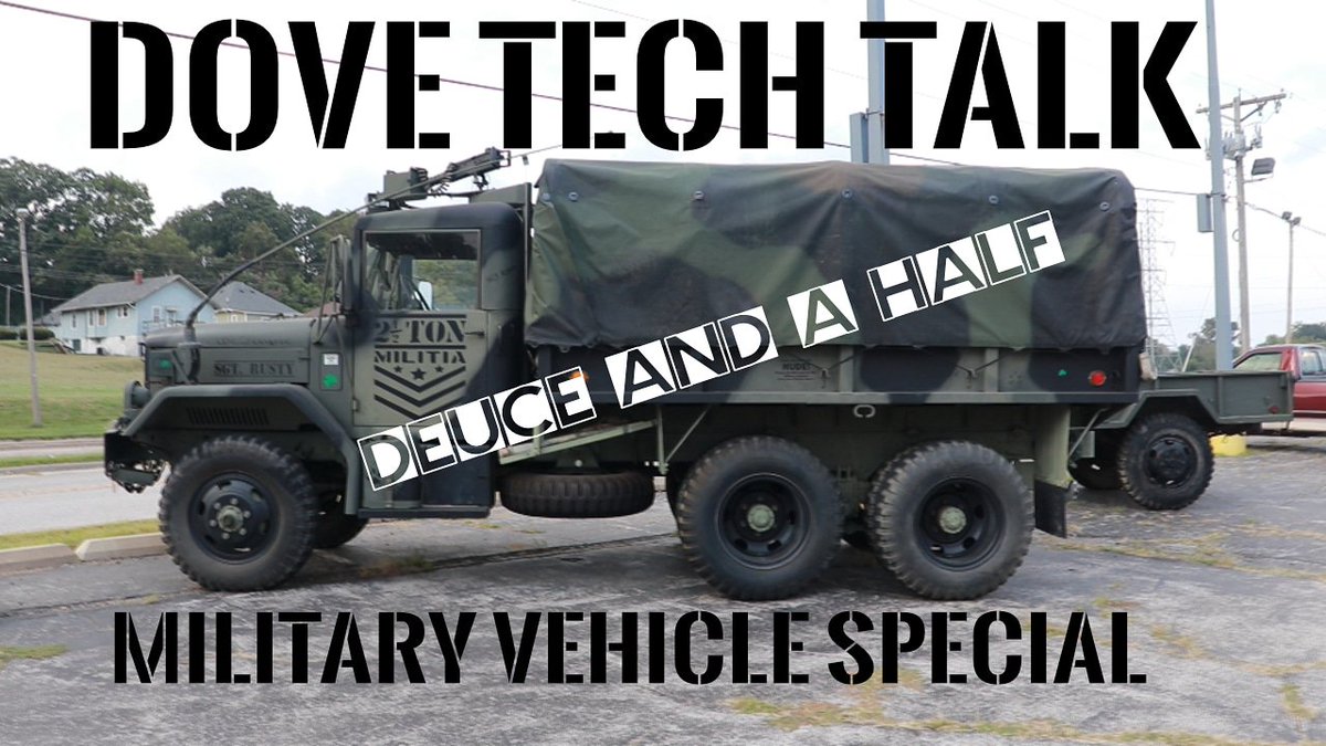DoveTech's tweet photo. OH Boy! We got a good one for you this time ladies and gents. Bringing you a very big salute to Army trucks with the Deuce and a half. Check it out on https://t.co/rgAfOwweVJ YouTube channel

#army #truck #deuce #deuceandahalf #youtubevideo #podcast https://t.co/aIOpZSr9Dk