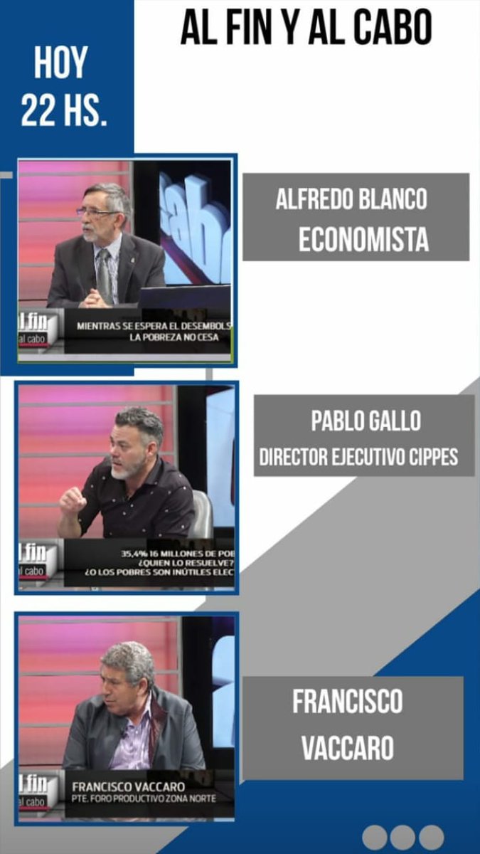 Cippescba's tweet photo. A las 22 hs, Pablo Gallo, director ejecutivo del CIPPES estará en el programa de Canal C "Fin y al Cabo" debatiendo sobre el tema pobreza y los últimos datos del INDEC. @cuestiondeideas @TVCanalC @RICOSFON https://t.co/Dch4ORw75I