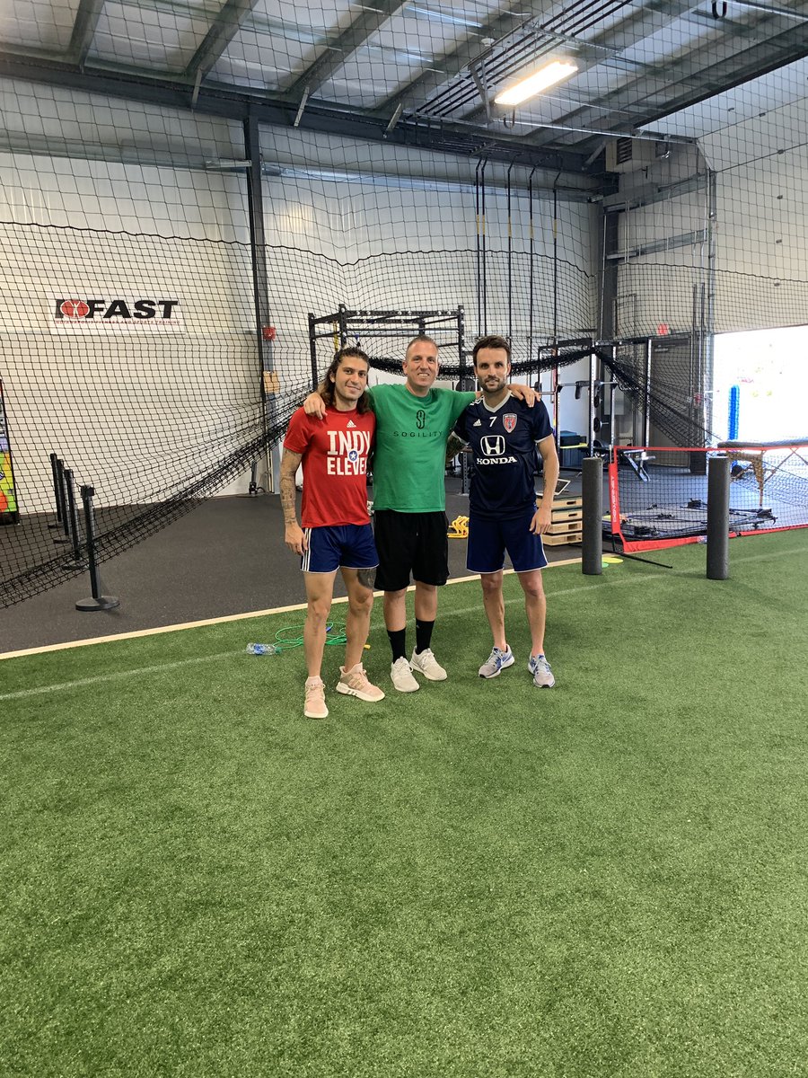 sogility's tweet photo. Awesome time working with Lucas Farias &amp; Ayoze Garcia today at @sogility! 👟💨⚽️ @IndyEleven #TOCAtraining #IndyForever #USL https://t.co/GbYOoqY8ok