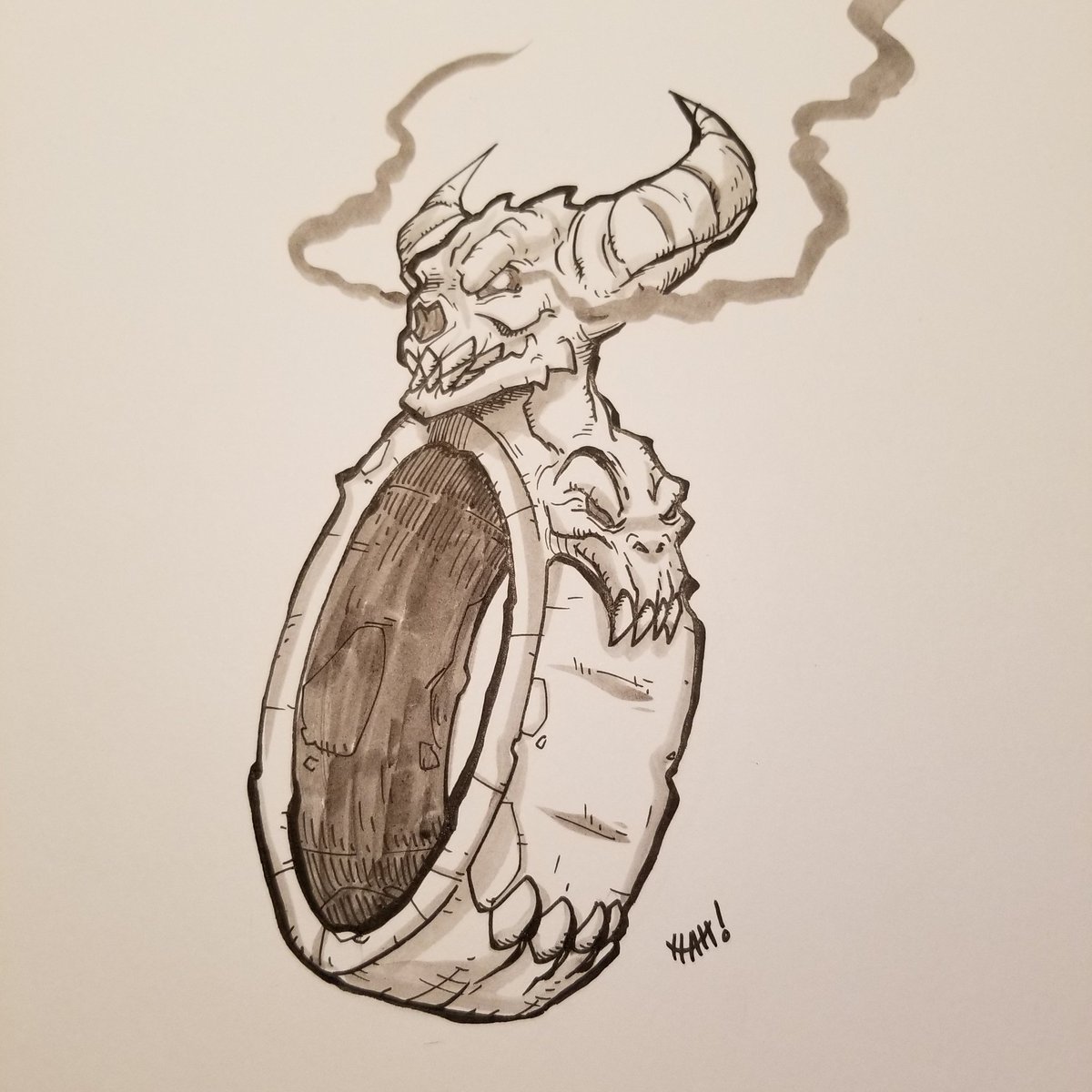 HAH_Art's tweet photo. #inktober2019 day 1
Ring https://t.co/cdmIE1mfi4