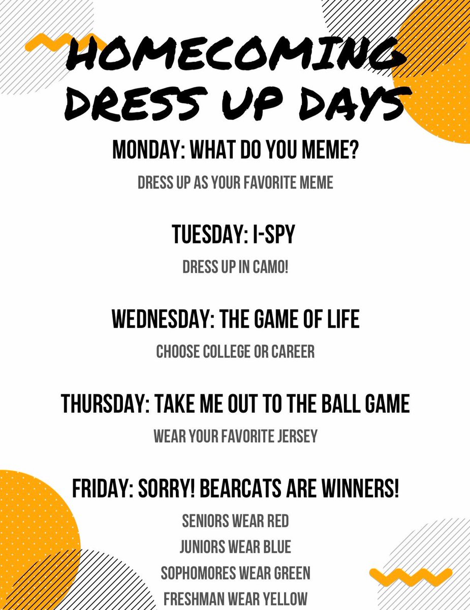 aledostuco's tweet photo. Don’t forget to wear your college or career attire tomorrow! #HOCO2019 https://t.co/jyGZtS0lZL