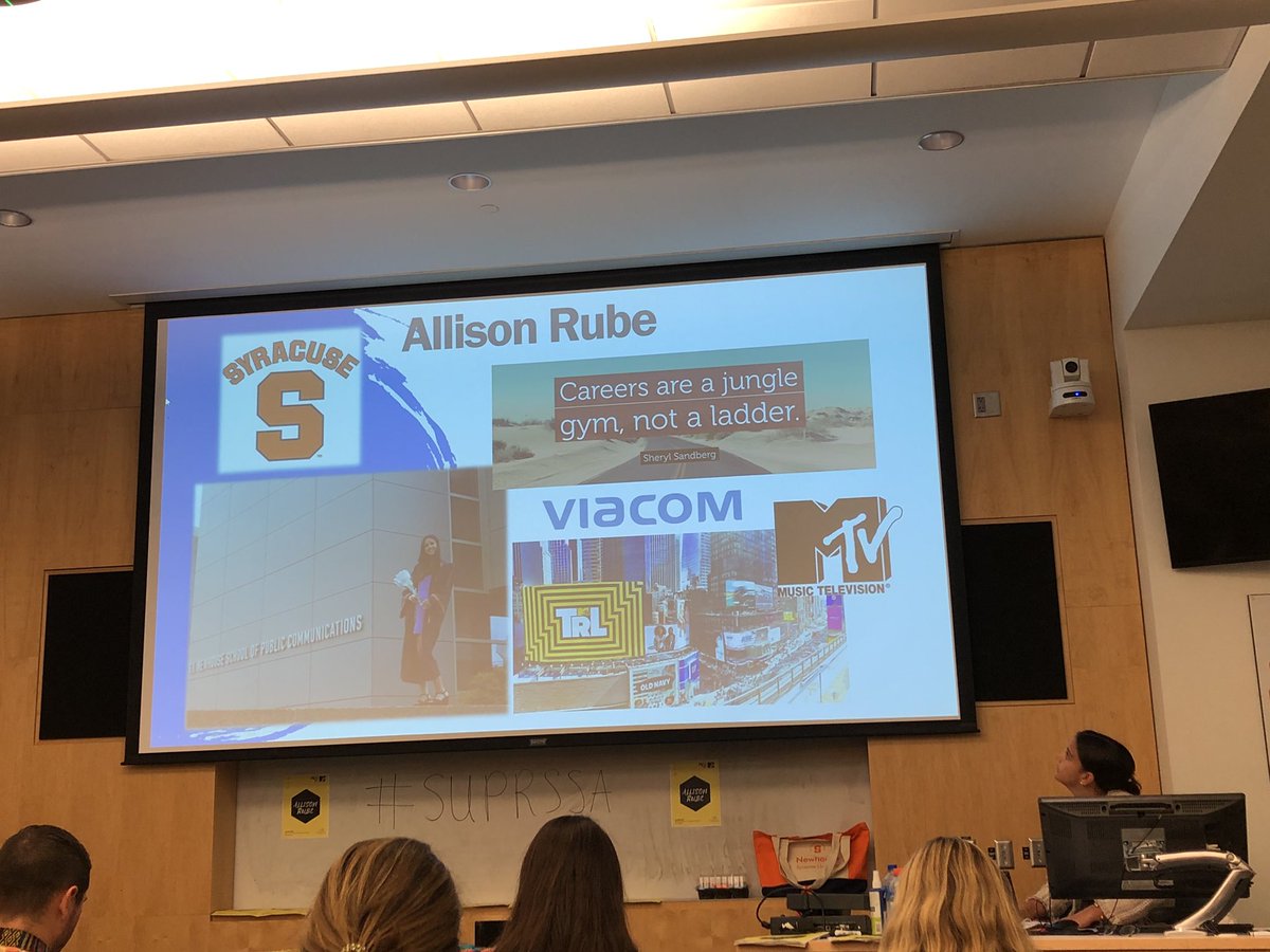 An extremely amazing and inspiring conversation. Allison believes she wouldn’t be where she is today if it wasn’t for Newhouse. Makes me proud to be part of such an amazing school. Thank you for sharing your experience at MTV-Viacom and for reminding us to always trust our gut!