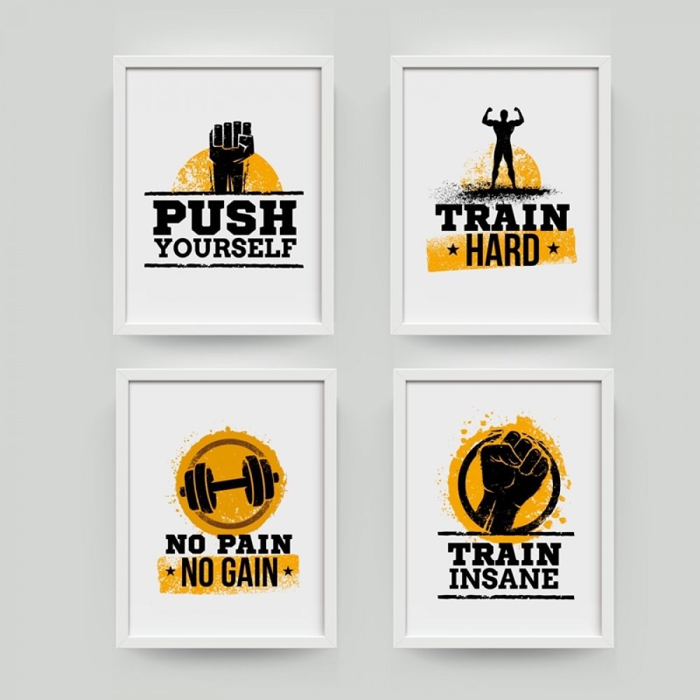 #wakaworld Motivational Workout Themed Wall Art