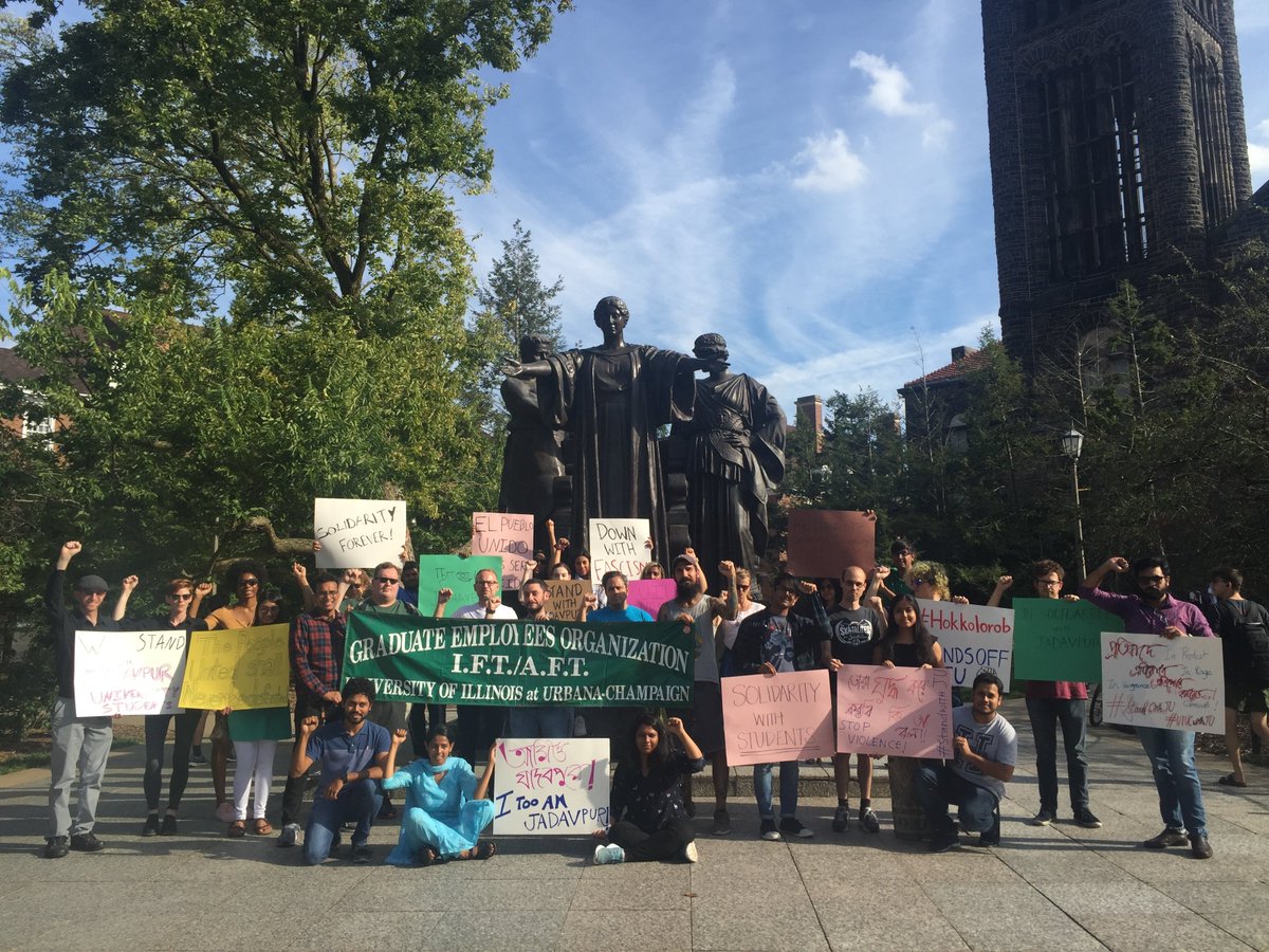 geo_uiuc's tweet photo. UIUC folks in solidarity with Jadavpur University students! Thanks everyone for coming out to this event organised by our members through our Solidarity Committee ✊#StandwithJU

For more info on the events at JU, see here: https://t.co/jxwLNHREt0 https://t.co/jjANrBP5Fl