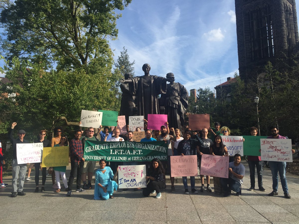 geo_uiuc's tweet photo. UIUC folks in solidarity with Jadavpur University students! Thanks everyone for coming out to this event organised by our members through our Solidarity Committee ✊#StandwithJU

For more info on the events at JU, see here: https://t.co/jxwLNHREt0 https://t.co/jjANrBP5Fl