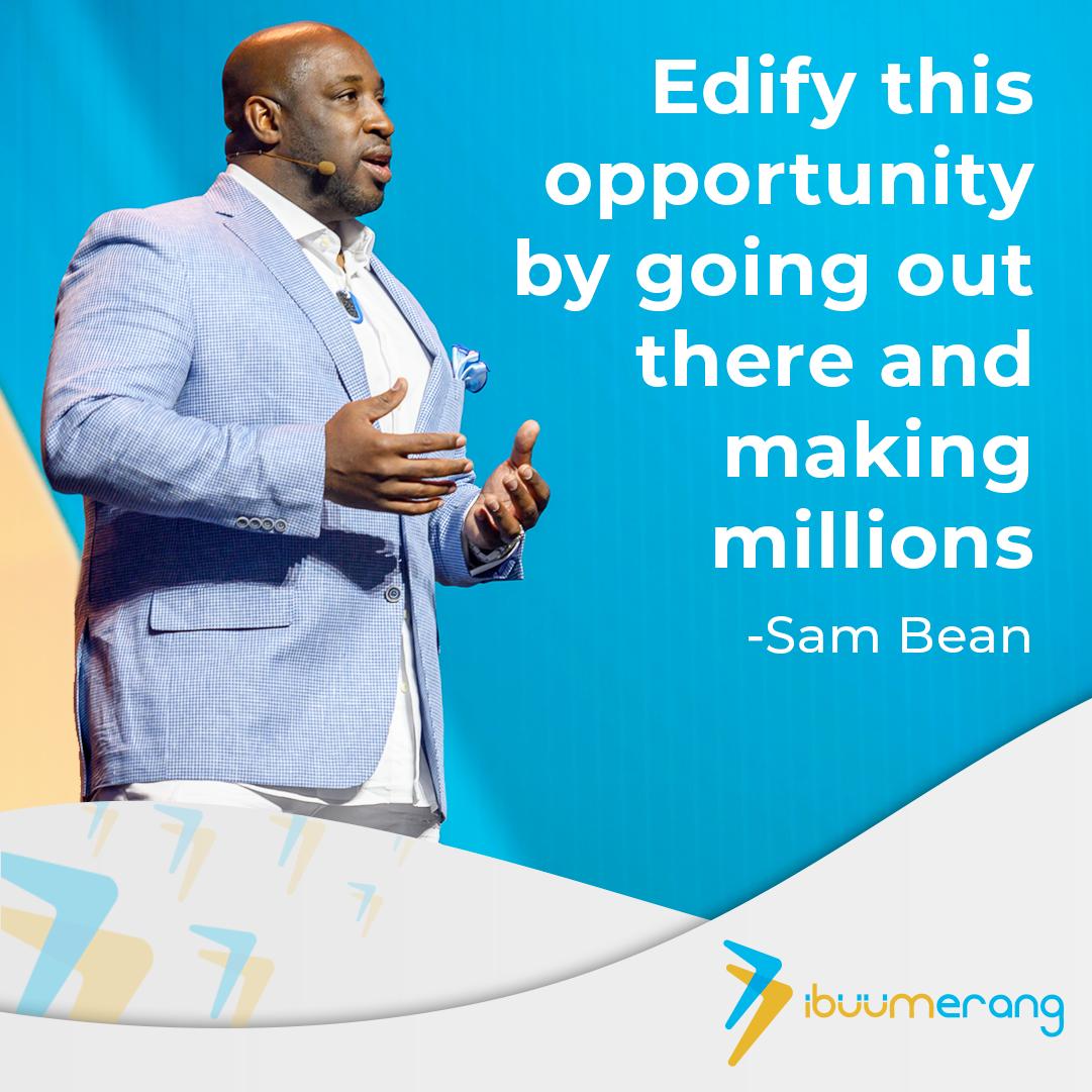 Diamond Ambassador, Sam Bean talked about edification at #VISION. 

The best way edify this opportunity is by being successful in this business. The possibilities are endless if you apply yourself! 

#Justdifferent #ibuumerang #DTRT #RoadtoXccelerate
