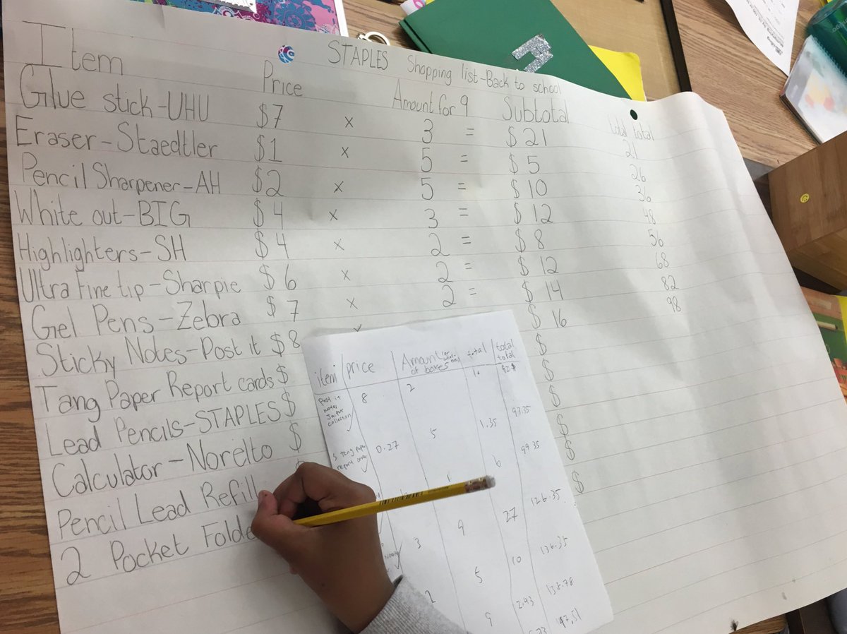 c_parkview's tweet photo. #openendedtask Ss have been highly engaged in the open-ended task called Staples Shopping List. They went on staples website and pick things they would like to have in the classroom. They carefully calculated the amount of supplies and their budget. https://t.co/NcOyeyc7VJ