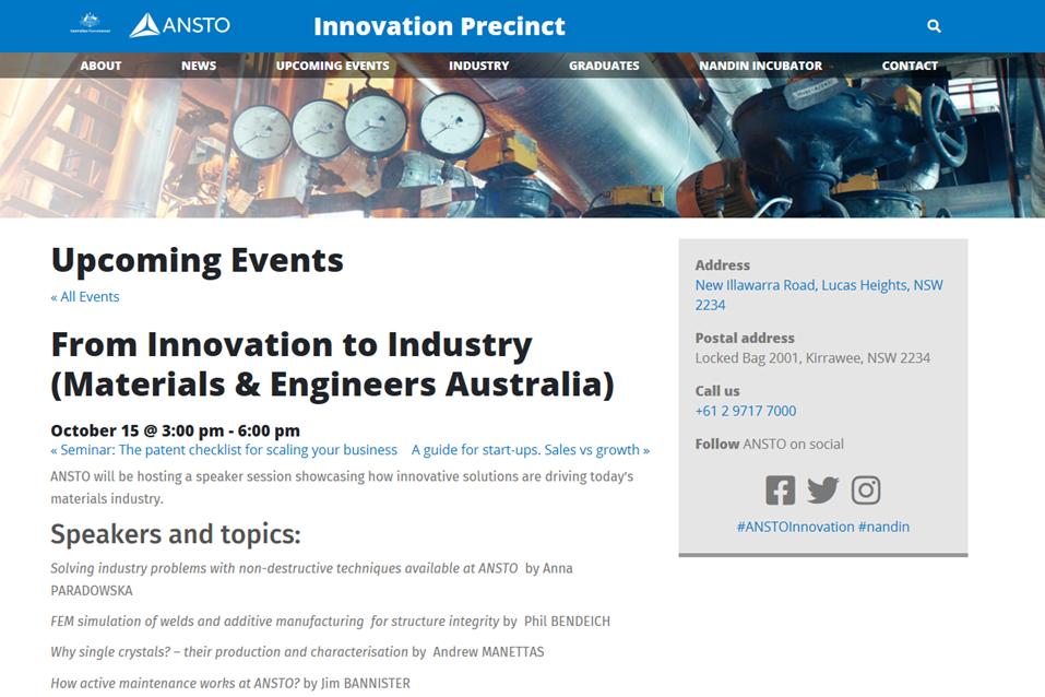 MaterialsAus's tweet photo. You're invited! Joint event by @MaterialsAus NSW Branch & #NCAM #NEP @EngAustralia at @ANSTO on 15th of October! Speaker session & a tour showcasing how innovative solutions are driving today’s materials industry! Hosted by @AnnaParadowska1. Pls register:
https://t.co/j2bXSNbcKq https://t.co/AMZNhLRPdB