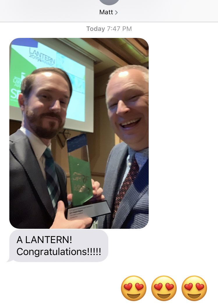 KareliaPitts's tweet photo. Best. Text. Ever. from @mightypenguin at #sprf2019! @SouthernPRFed 😍 I can’t wait to bring this hardware back to the @USMFoundation & celebrate our Impact Report! #SMTTT https://t.co/2wJKIUJXTf