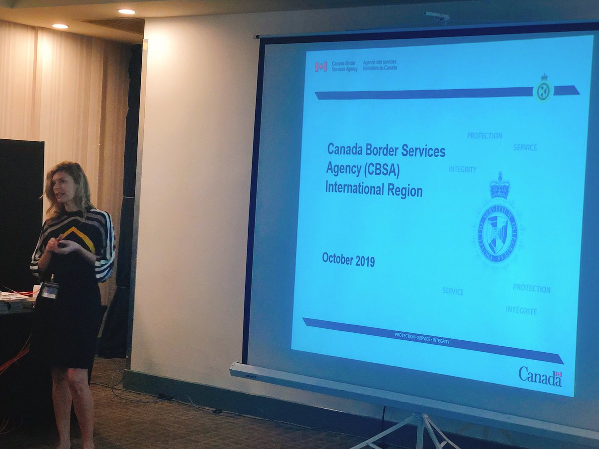 INTERPOL_CBT's tweet photo. #INTERPOL #ProjectSunbird working with the CBSA to provide fraudulent document and imposter detection training to #ASEAN law Enforcement this week @INTERPOL_HQ @CanBorder @CanadaASEAN https://t.co/A9Xf7yuGHQ