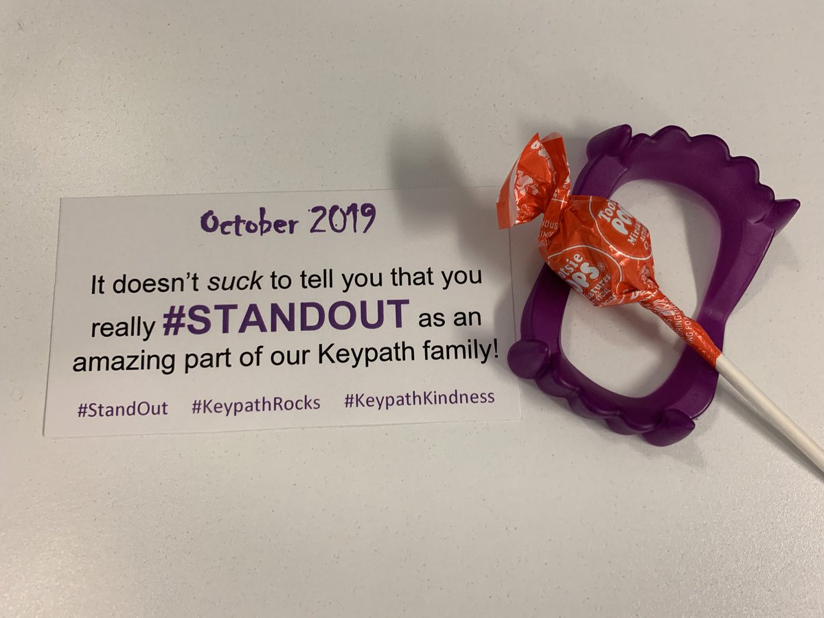 kcmgd31's tweet photo. Happy Oct! As a part of @KeypathEdu’s Culture Committee- I helped create a newsletter sharing the fun happenings, #KeypathKindness to share our kindness experiences- which kicked off w @thebradmontague’s #Socktober, & got gifts for everyone to share our #StandOut initiative! FUN! https://t.co/efXNuF1w9U