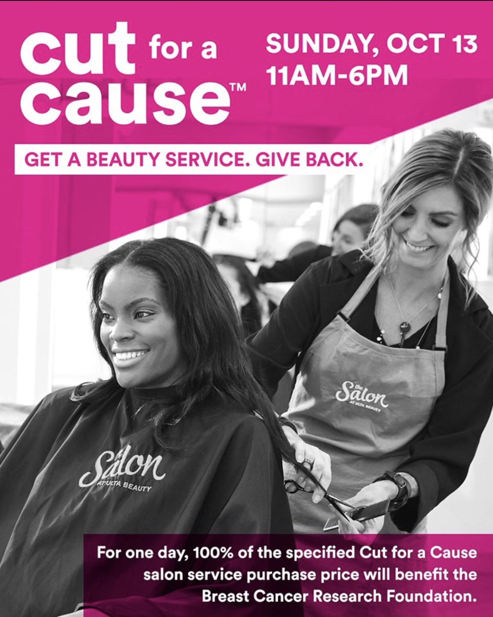 GlamBarbie86's tweet photo. #BCRF come see us at your local #ultabeautysalon to help #savethetatas 💁🏻‍♀️💁🏻‍♀️💁🏻‍♀️ #cutforacause https://t.co/Jbf4VPgyTL